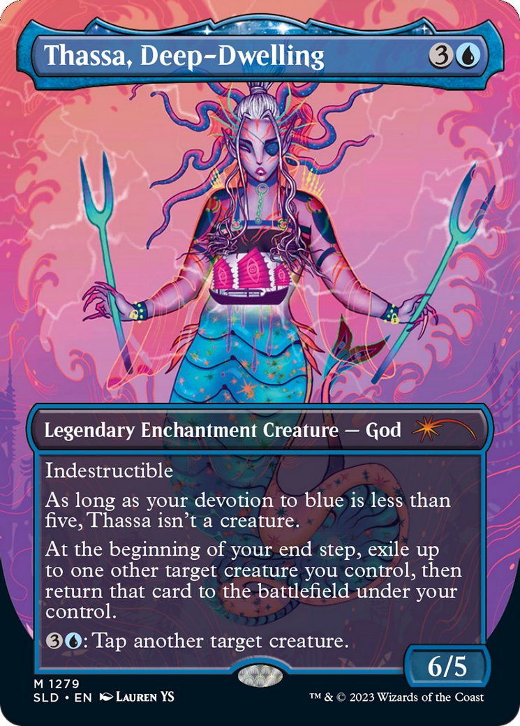 Thassa, Deep-Dwelling (Borderless) [Secret Lair Drop Series] | Shuffle n Cut Hobbies & Games
