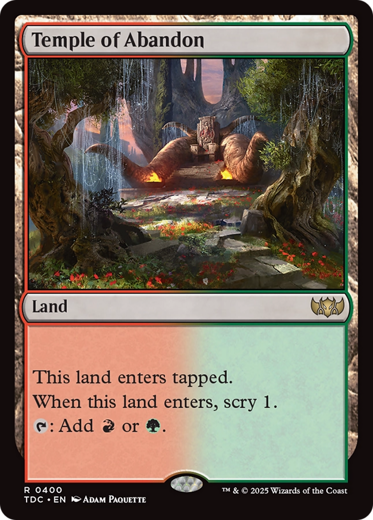 Temple of Abandon [Tarkir: Dragonstorm Commander] | Shuffle n Cut Hobbies & Games