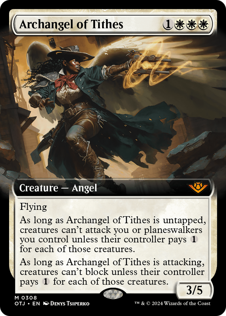Archangel of Tithes (Extended Art) [Outlaws of Thunder Junction] | Shuffle n Cut Hobbies & Games