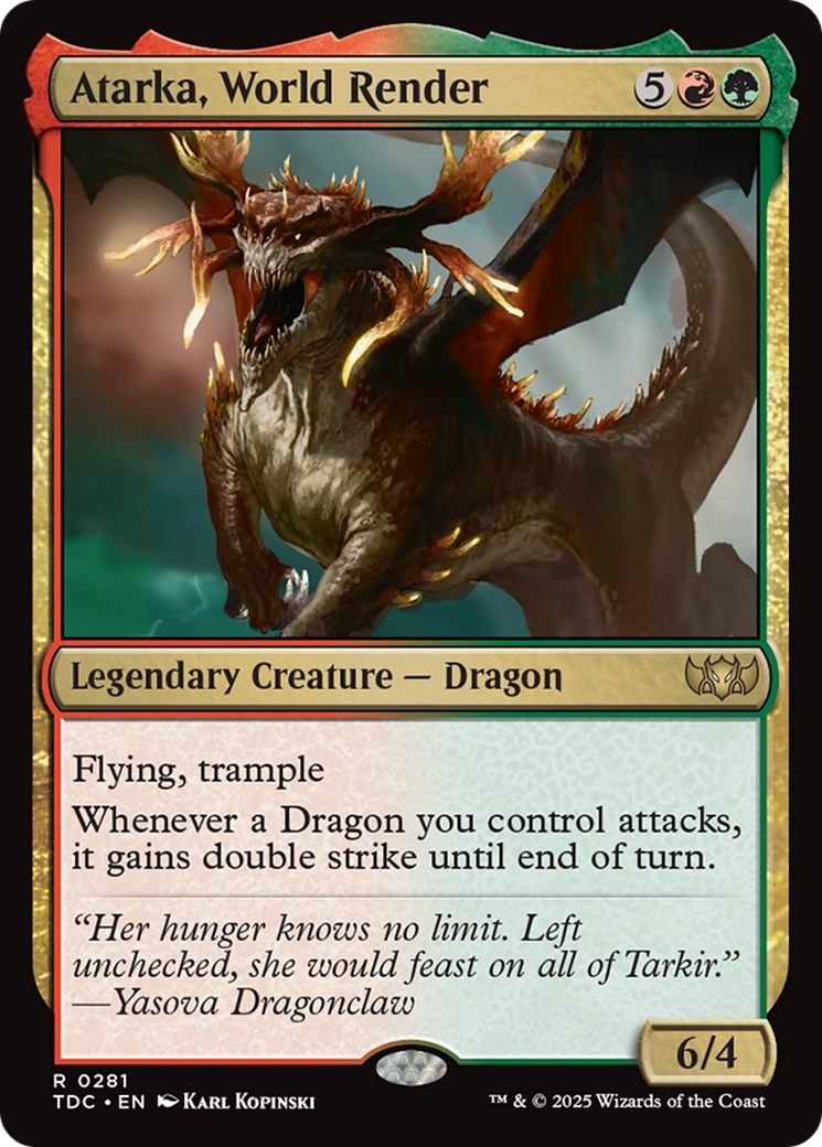 Atarka, World Render [Tarkir: Dragonstorm Commander] | Shuffle n Cut Hobbies & Games