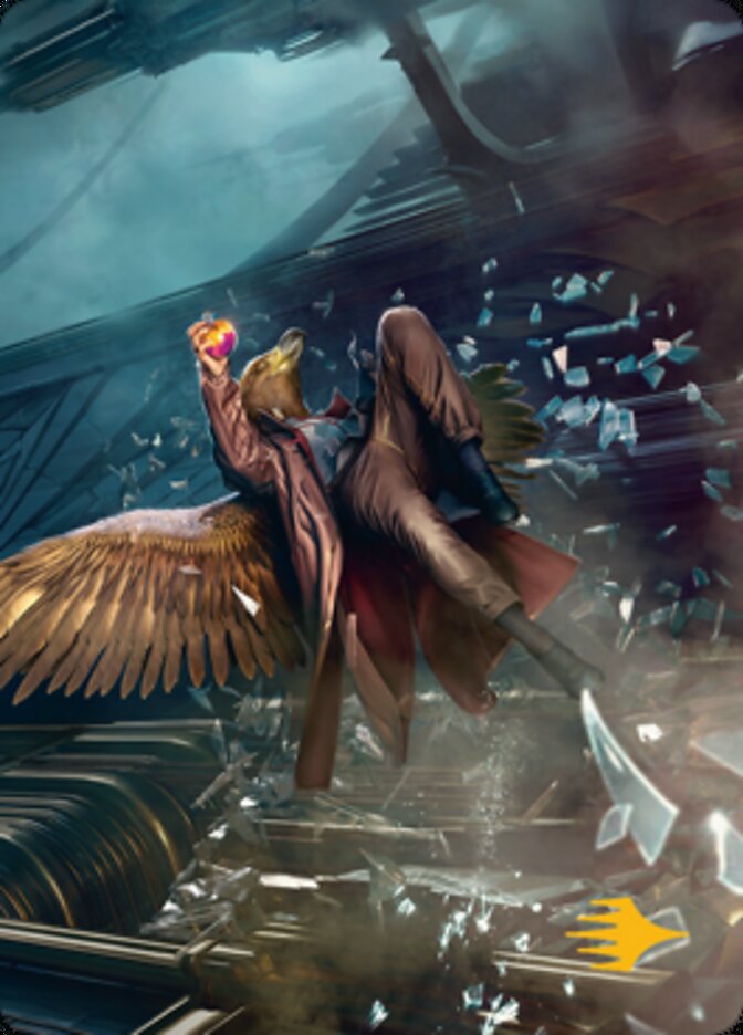 Skyway Robber Art Card (Gold-Stamped Signature) [Streets of New Capenna Art Series] | Shuffle n Cut Hobbies & Games