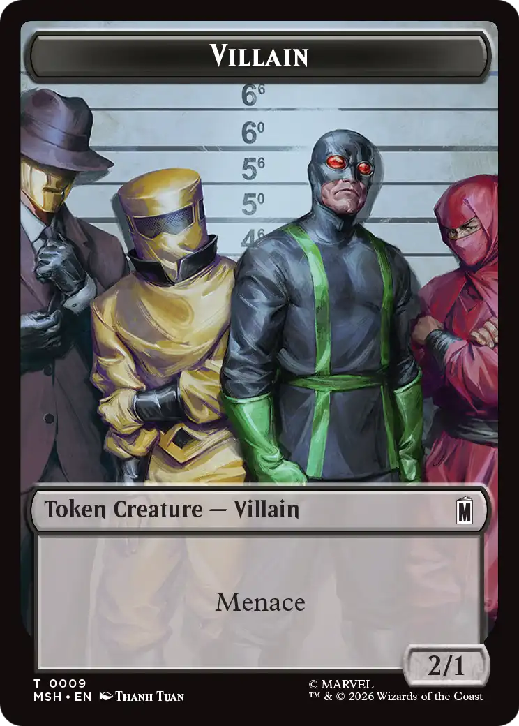Robot Hero // Villain Double-Sided Token [Marvel Super Heroes Commander Tokens] | Shuffle n Cut Hobbies & Games