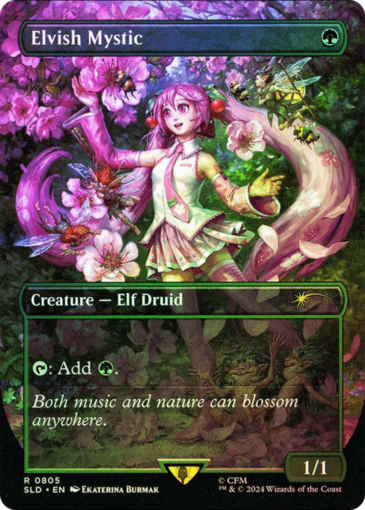 Elvish Mystic (0805) (Rainbow Foil) [Secret Lair Drop Series] | Shuffle n Cut Hobbies & Games