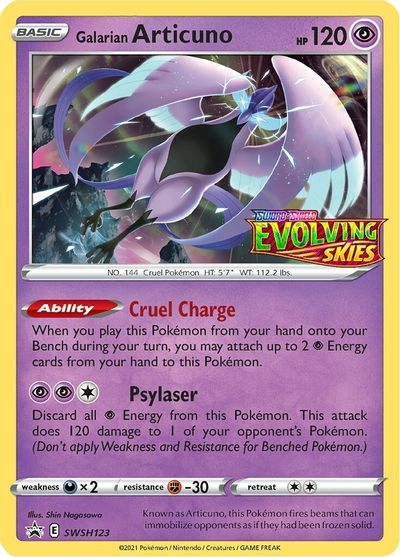 Galarian Articuno (SWSH123) (Prerelease Promo) [Sword & Shield: Black Star Promos] | Shuffle n Cut Hobbies & Games