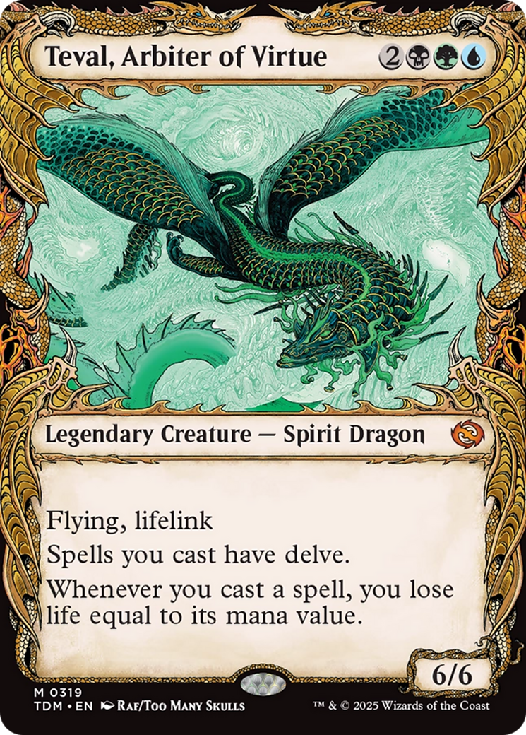 Teval, Arbiter of Virtue (Showcase) [Tarkir: Dragonstorm] | Shuffle n Cut Hobbies & Games