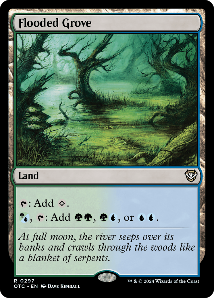 Flooded Grove [Outlaws of Thunder Junction Commander] | Shuffle n Cut Hobbies & Games