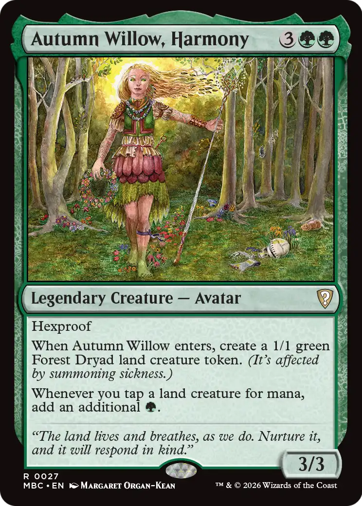 Autumn Willow, Harmony [Mystery Booster: Commander Edition] | Shuffle n Cut Hobbies & Games