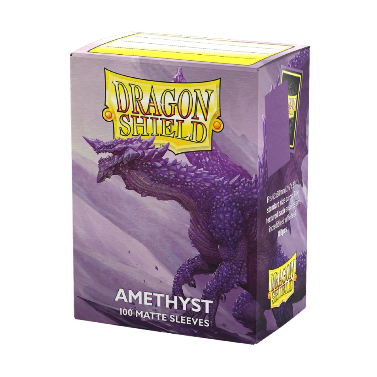 Dragon Shield 100ct Amethyst MATTE Standard Sleeves | Shuffle n Cut Hobbies & Games
