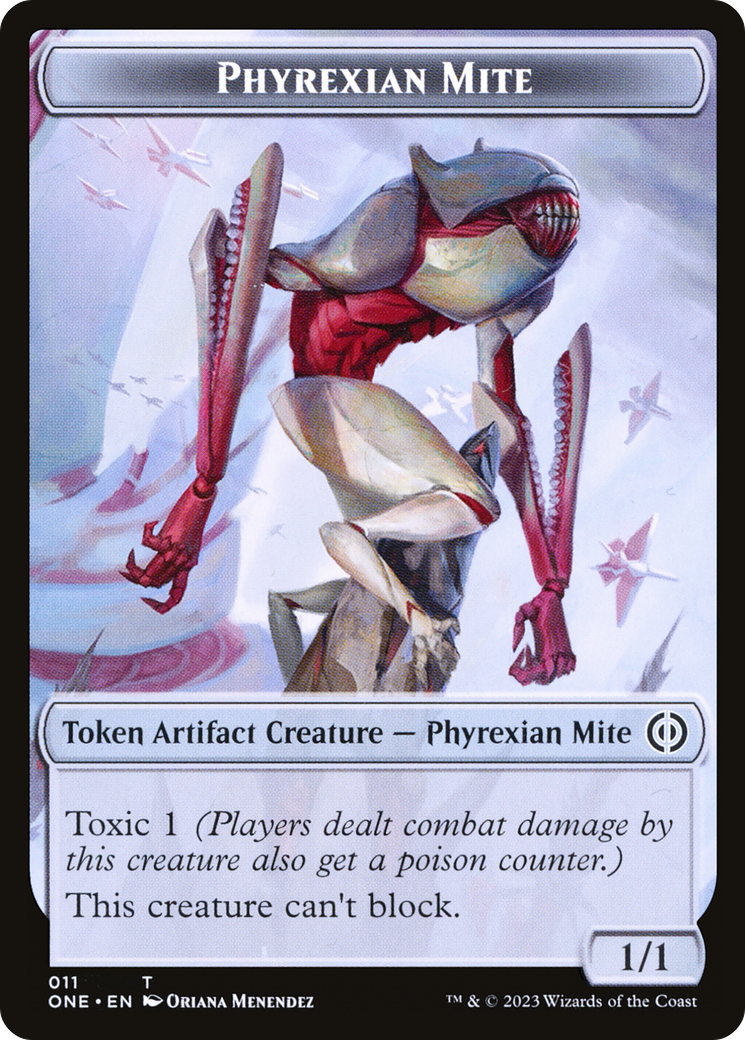Phyrexian Mite (011) // The Hollow Sentinel Double-Sided Token [Phyrexia: All Will Be One Tokens] | Shuffle n Cut Hobbies & Games