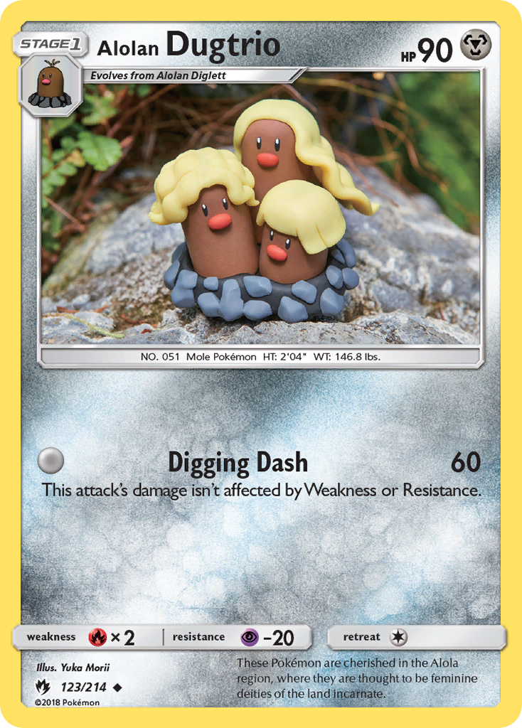 Alolan Dugtrio (123/214) [Sun & Moon: Lost Thunder] | Shuffle n Cut Hobbies & Games
