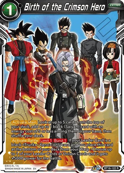 Birth of the Crimson Hero (BT16-122) [Realm of the Gods] | Shuffle n Cut Hobbies & Games
