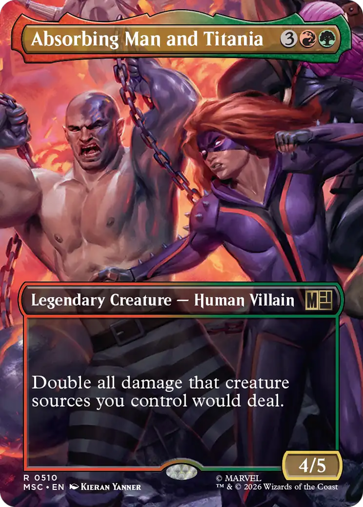 Absorbing Man and Titania (Borderless) [Marvel Super Heroes Commander] | Shuffle n Cut Hobbies & Games