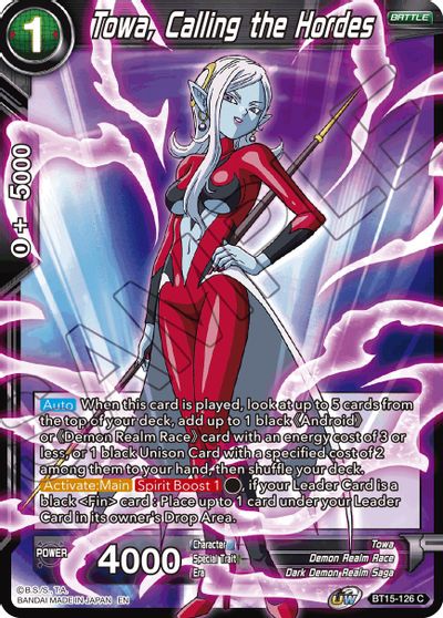 Towa, Calling the Hordes (BT15-126) [Saiyan Showdown] | Shuffle n Cut Hobbies & Games