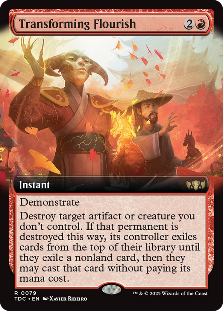 Transforming Flourish (Extended Art) [Tarkir: Dragonstorm Commander] | Shuffle n Cut Hobbies & Games