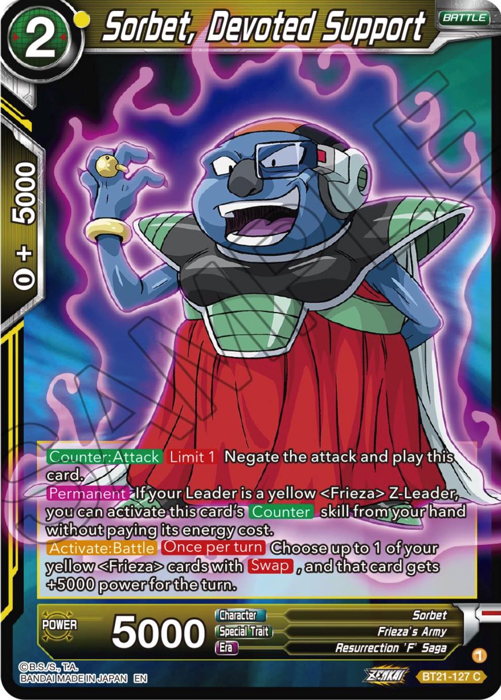 Sorbet, Devoted Support (BT21-127) [Wild Resurgence] | Shuffle n Cut Hobbies & Games
