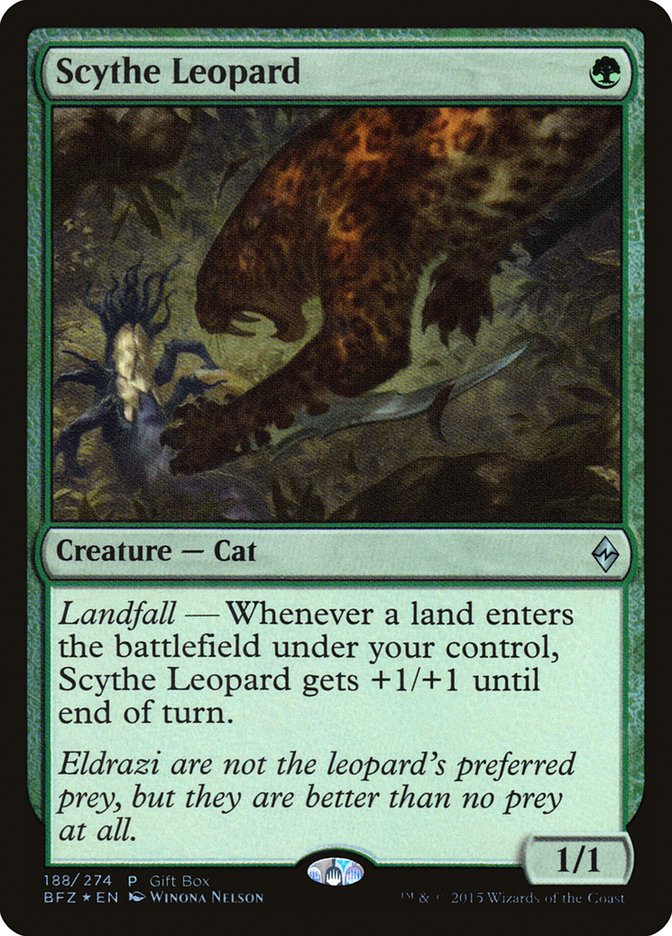 Scythe Leopard (Gift Box) [Battle for Zendikar Promos] | Shuffle n Cut Hobbies & Games