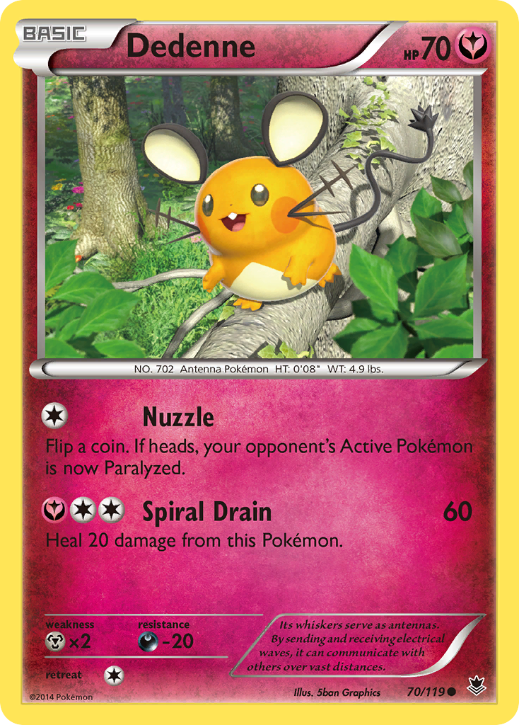 Dedenne (70/119) [XY: Phantom Forces] | Shuffle n Cut Hobbies & Games