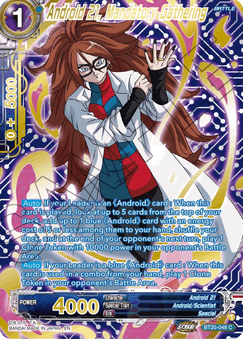 Android 21, Mandatory Gathering (Gold-Stamped) (BT20-048) [Power Absorbed] | Shuffle n Cut Hobbies & Games