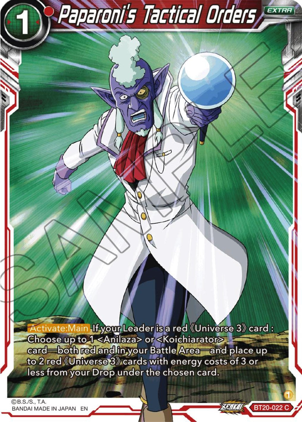 Paparoni's Tactical Orders (BT20-022) [Power Absorbed] | Shuffle n Cut Hobbies & Games