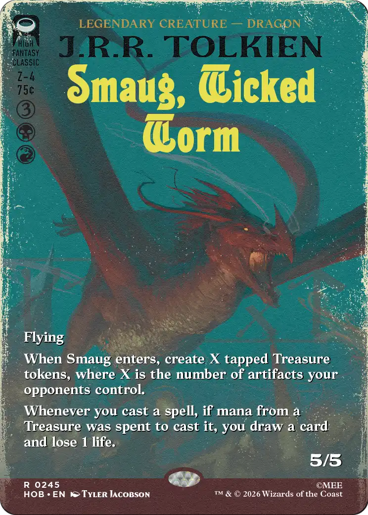Smaug, Wicked Worm (Borderless) [The Hobbit] | Shuffle n Cut Hobbies & Games