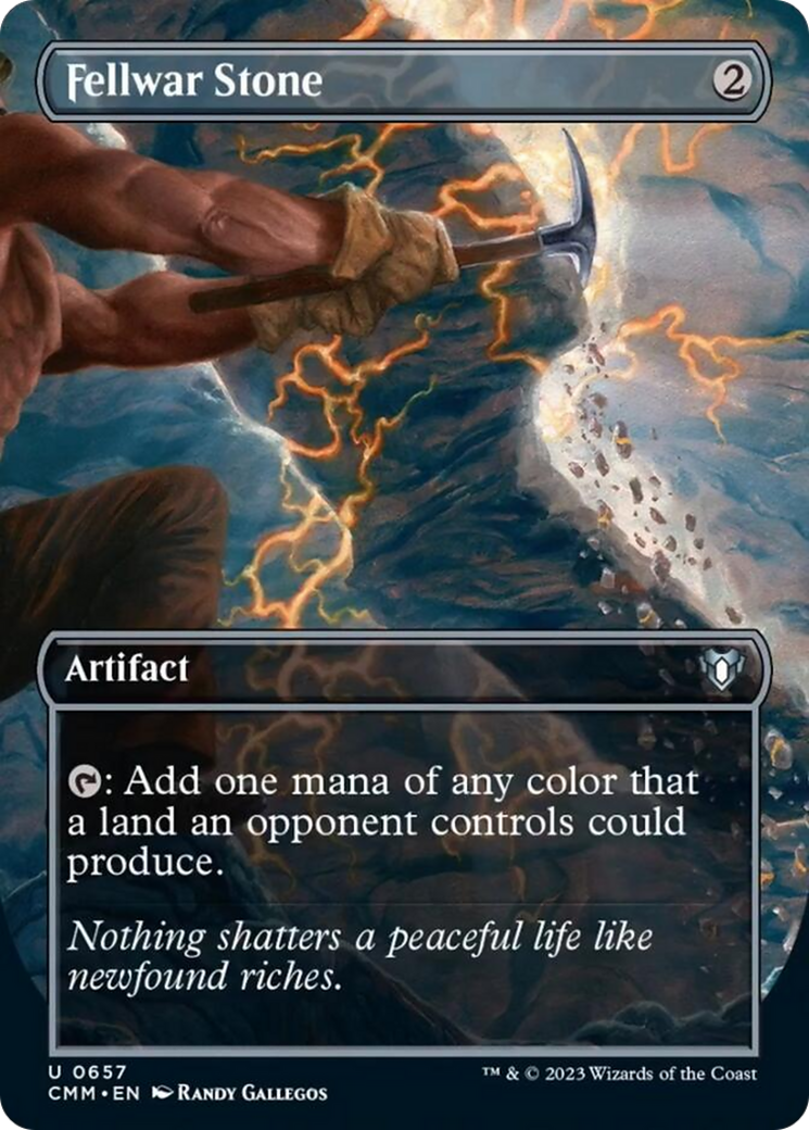 Fellwar Stone (Borderless Alternate Art) [Commander Masters] | Shuffle n Cut Hobbies & Games