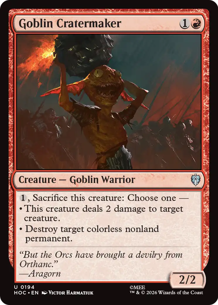 Goblin Cratermaker [The Hobbit: Eternal-Legal] | Shuffle n Cut Hobbies & Games