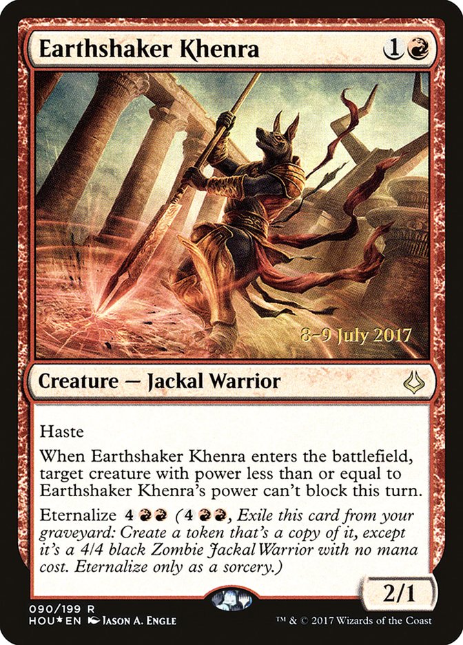 Earthshaker Khenra [Hour of Devastation Prerelease Promos] | Shuffle n Cut Hobbies & Games