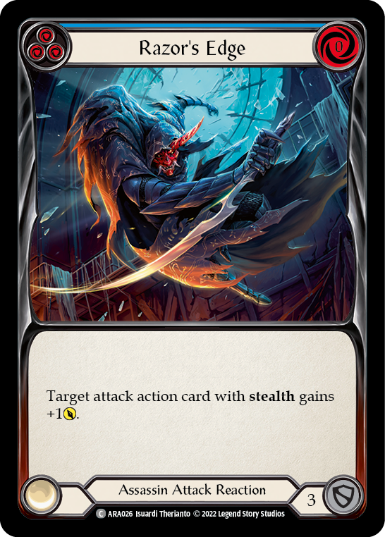 Razor's Edge (Blue) [ARA026] (Outsiders Arakni Blitz Deck) | Shuffle n Cut Hobbies & Games