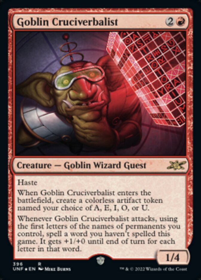 Goblin Cruciverbalist (Galaxy Foil) [Unfinity] | Shuffle n Cut Hobbies & Games