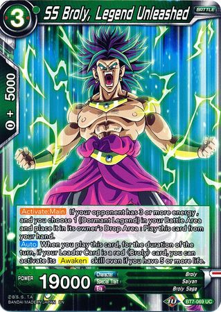 SS Broly, Legend Unleashed (BT7-069) [Assault of the Saiyans] | Shuffle n Cut Hobbies & Games