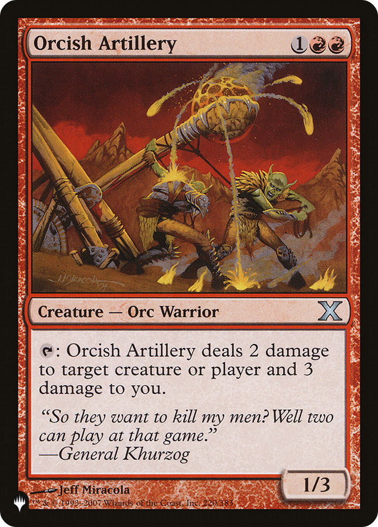 Orcish Artillery [The List] | Shuffle n Cut Hobbies & Games