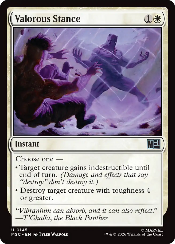 Valorous Stance (Surge Foil) [Marvel Super Heroes Commander] | Shuffle n Cut Hobbies & Games
