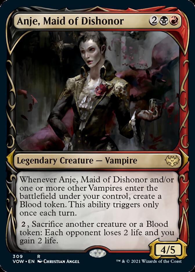 Anje, Maid of Dishonor (Showcase Fang Frame) [Innistrad: Crimson Vow] | Shuffle n Cut Hobbies & Games