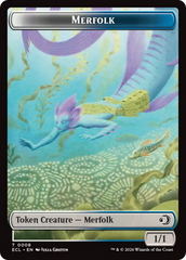 Merfolk // Worm Double-Sided Token [Lorwyn Eclipsed Tokens] | Shuffle n Cut Hobbies & Games