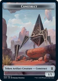 Construct // Kor Warrior Double-Sided Token [Zendikar Rising Tokens] | Shuffle n Cut Hobbies & Games