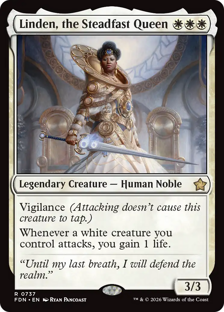 Linden, the Steadfast Queen (0737) [Foundations] | Shuffle n Cut Hobbies & Games
