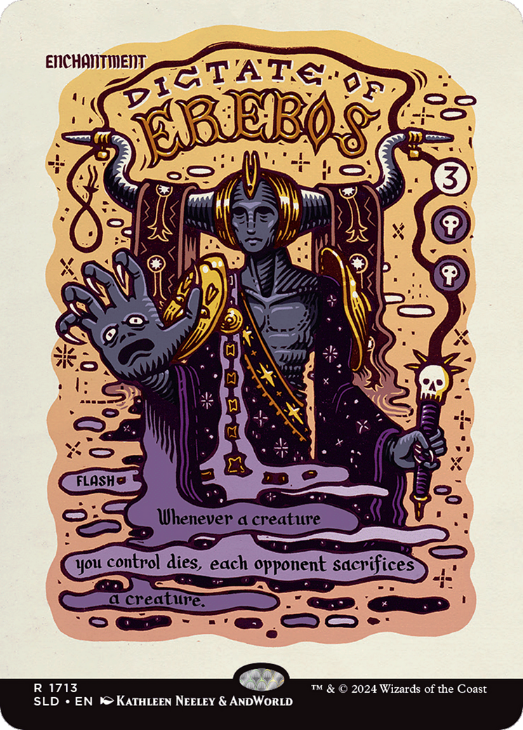 Dictate of Erebos (Rainbow Foil) [Secret Lair Drop Series] | Shuffle n Cut Hobbies & Games