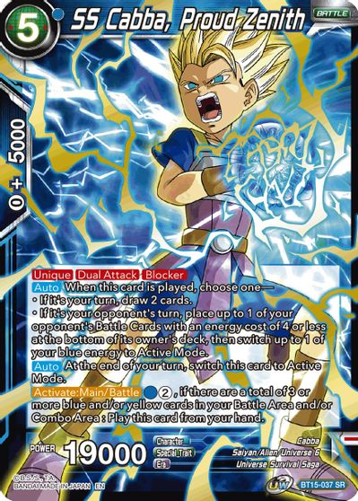 SS Cabba, Proud Zenith (BT15-037) [Saiyan Showdown] | Shuffle n Cut Hobbies & Games