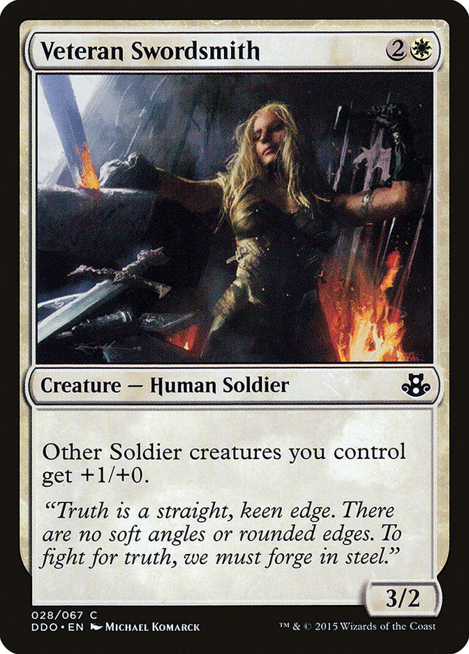 Veteran Swordsmith [Duel Decks: Elspeth vs. Kiora] | Shuffle n Cut Hobbies & Games