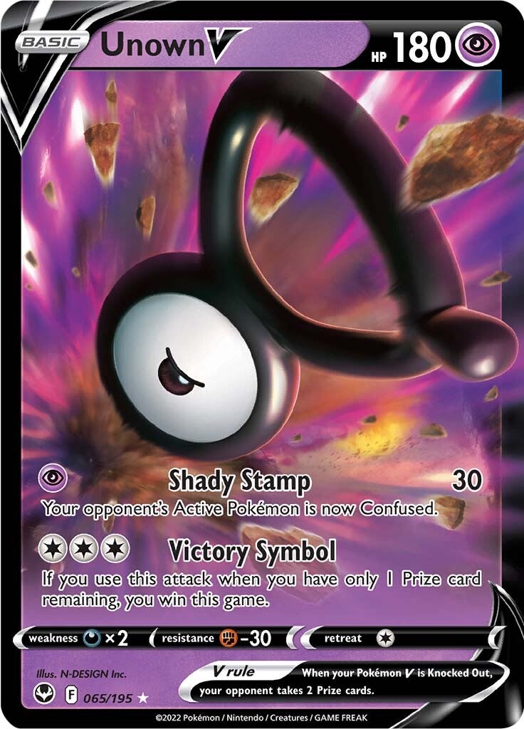 Unown V (065/195) [Sword & Shield: Silver Tempest] | Shuffle n Cut Hobbies & Games