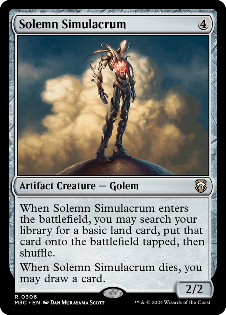 Solemn Simulacrum (Ripple Foil) [Modern Horizons 3 Commander] | Shuffle n Cut Hobbies & Games