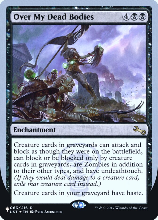 Over My Dead Bodies (Unfinity Foil Edition) [The List] | Shuffle n Cut Hobbies & Games