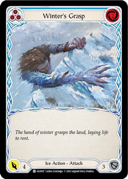 Winter's Grasp (Blue) [OLD017] (Tales of Aria Oldhim Blitz Deck)  1st Edition Normal | Shuffle n Cut Hobbies & Games