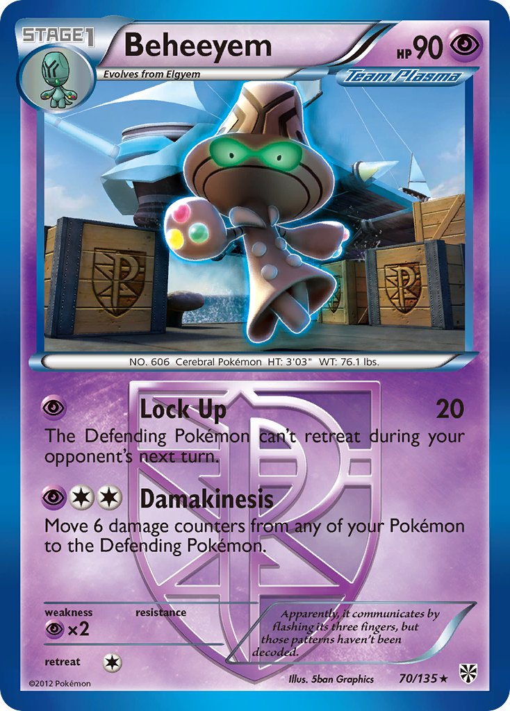 Beheeyem (70/135) [Black & White: Plasma Storm] | Shuffle n Cut Hobbies & Games