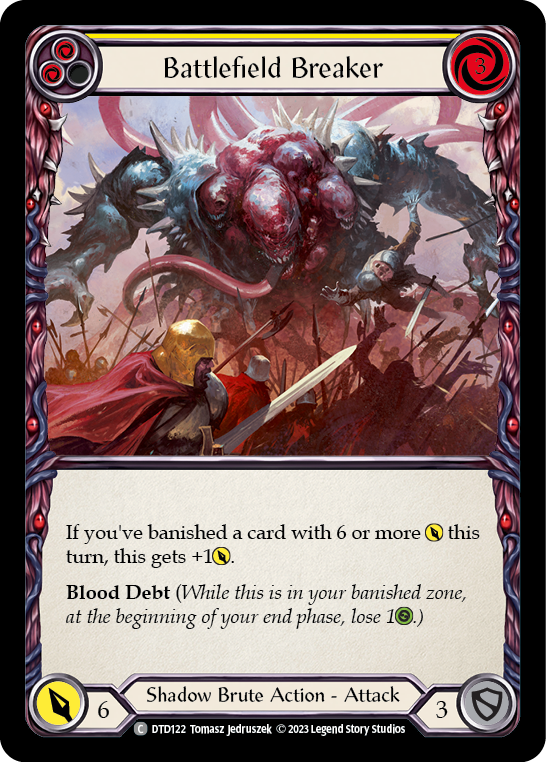 Battlefield Breaker (Yellow) [DTD122] (Dusk Till Dawn)  Rainbow Foil | Shuffle n Cut Hobbies & Games