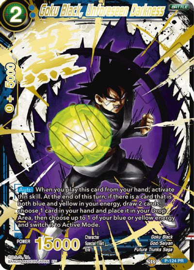 Goku Black, Unforeseen Darkness (Alternate Art) (P-124) [Special Anniversary Set 2021] | Shuffle n Cut Hobbies & Games