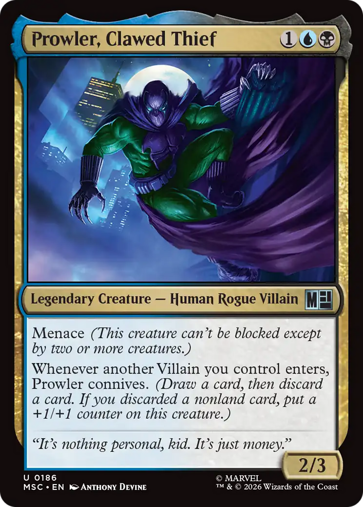 Prowler, Clawed Thief (Surge Foil) [Marvel Super Heroes] | Shuffle n Cut Hobbies & Games
