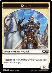 Knight // Goblin Double-Sided Token (Game Night) [Core Set 2019 Tokens] | Shuffle n Cut Hobbies & Games