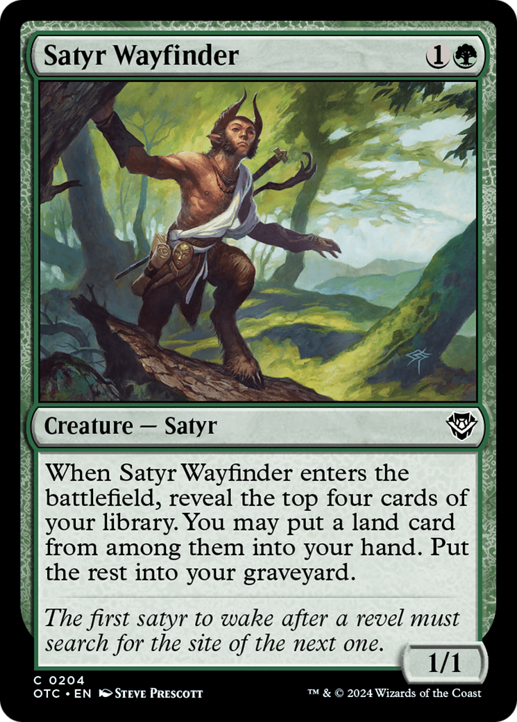 Satyr Wayfinder [Outlaws of Thunder Junction Commander] | Shuffle n Cut Hobbies & Games