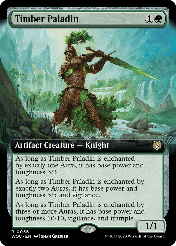 Timber Paladin (Extended Art) [Wilds of Eldraine Commander] | Shuffle n Cut Hobbies & Games